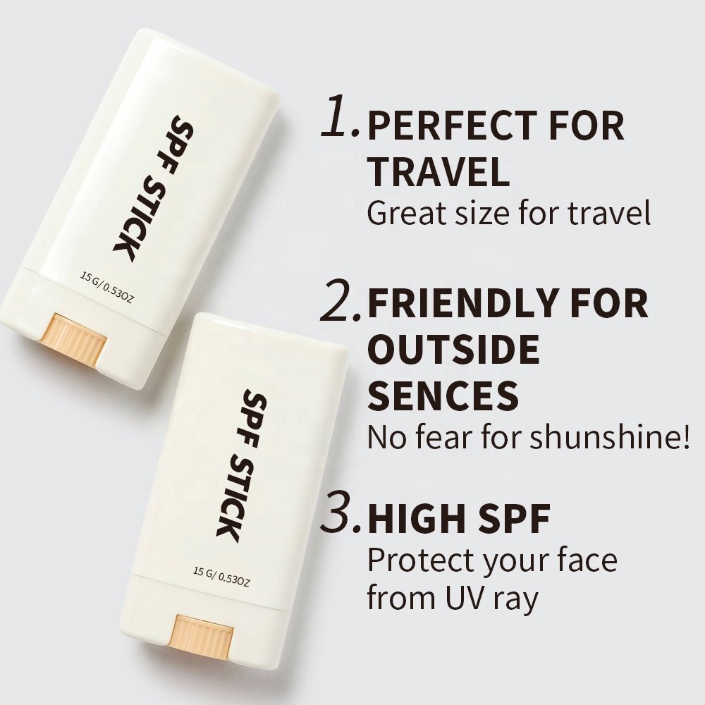 Wholesale Best Moisturizing SPF 50 Sun Screen for Body And Face Makeup Matte Vegan Travel Size Sunscreen Stick