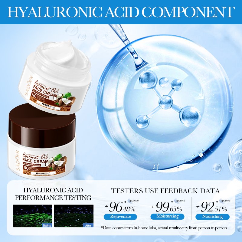 Private Label Cosmetics Skin Care Creams Organic Coconut Oil Hydrating Moisturizing Lightning Anti-Aging Face Cream For Dry Skin