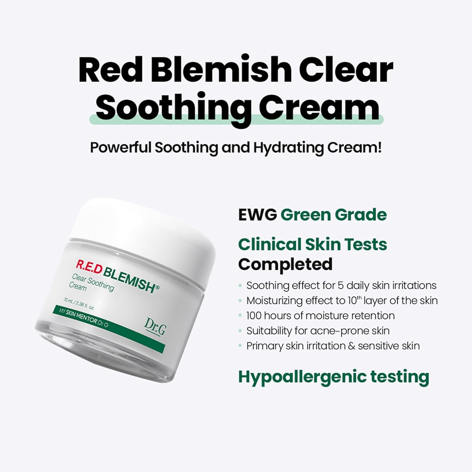 Dr.G Moisturizing Recovery Cream Wholesale Face Cream Red Blemish Clear Cream 70ml