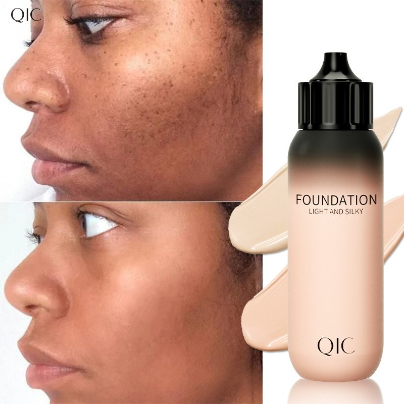 QIC Private Label Hydrating Liquid BB Cream Face Powder Foundation for Black Women Waterproof Makeup Foundation