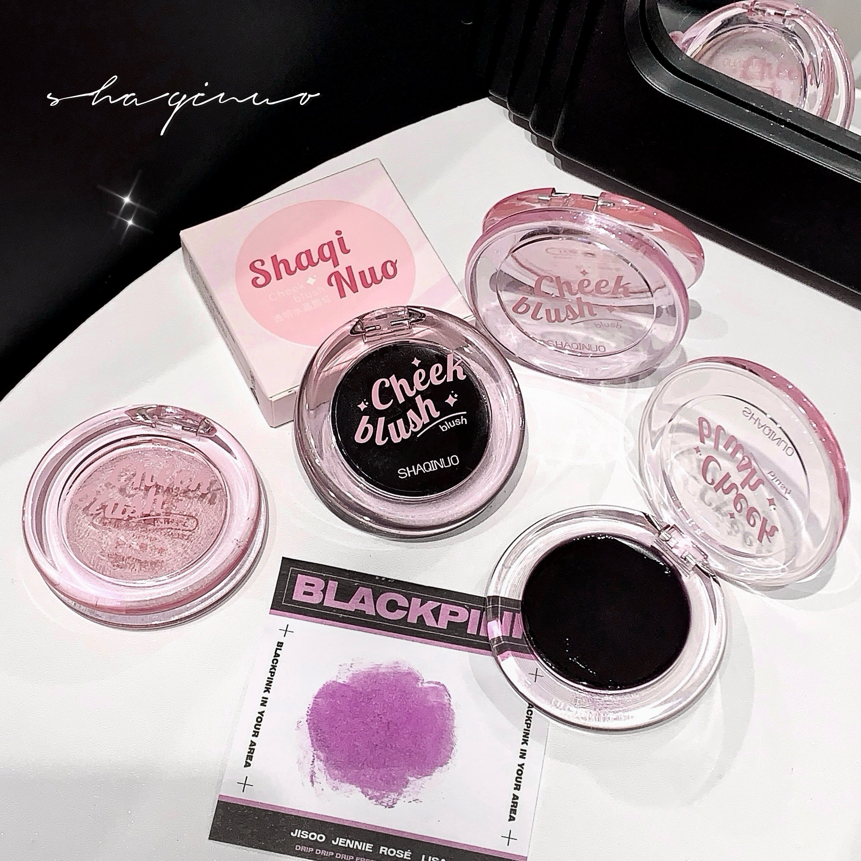 Color Changing Blusher SHAQINUO Moisturizing Blush Rouge Soft Cream Transparent Crystal Color Changing Magic Gel Blush