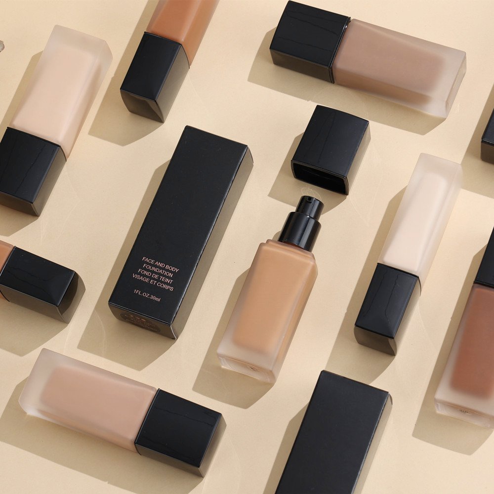2024 New Product Custom Logo Makeup Organic Private Label 8 Colors Facial Liquid Make Up Full Coverage Foundation