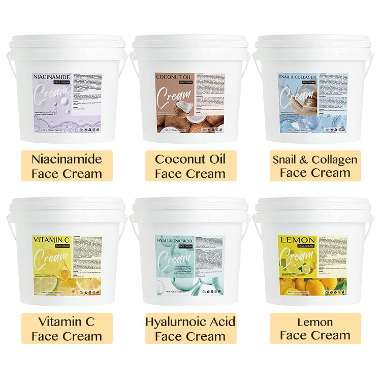 Organic vitamin C Cream Facial Cream Gallon private label Hyaluronic Acid Whitening Brightening glowing face cream