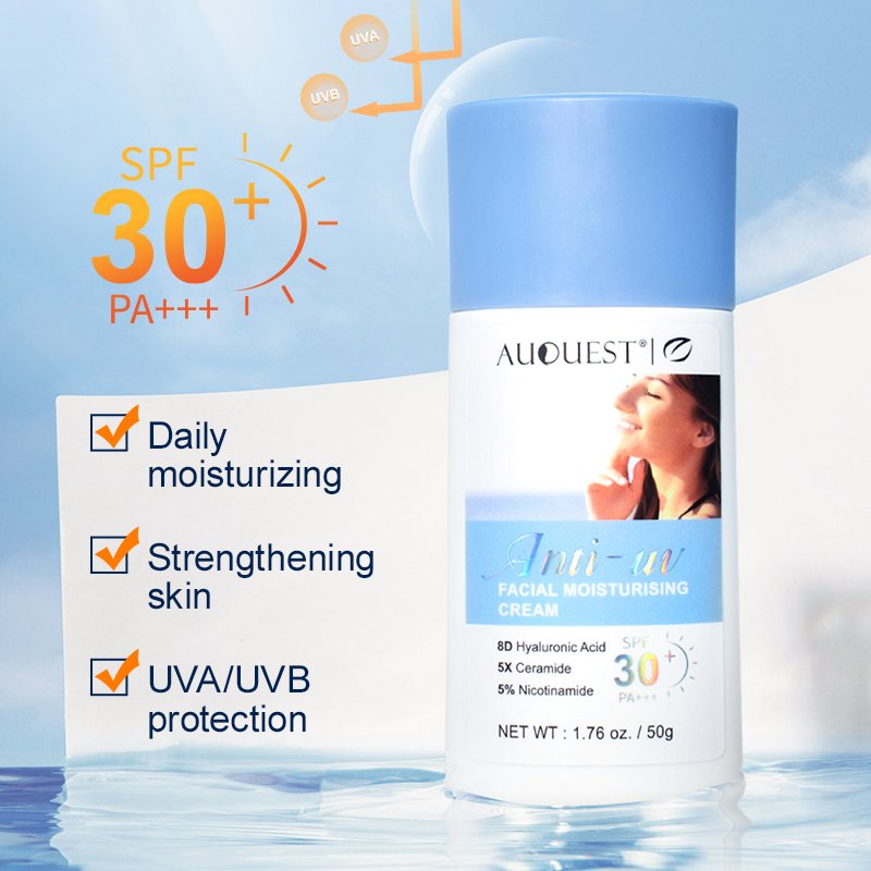 Wholesale Sunscreen SPF 30+ cream private label organic Whitening Hydration Anti UVA/UVB moisturizing face cream