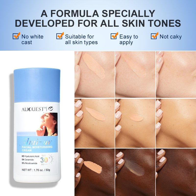 Wholesale Sunscreen SPF 30+ cream private label organic Whitening Hydration Anti UVA/UVB moisturizing face cream