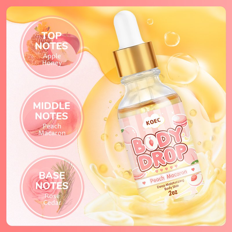 KOEC Peach Macaron Body Glaze Custom Donut Body Cream Glaze Pick Your Scent Private Label Moisturizing Body Butter Glaze