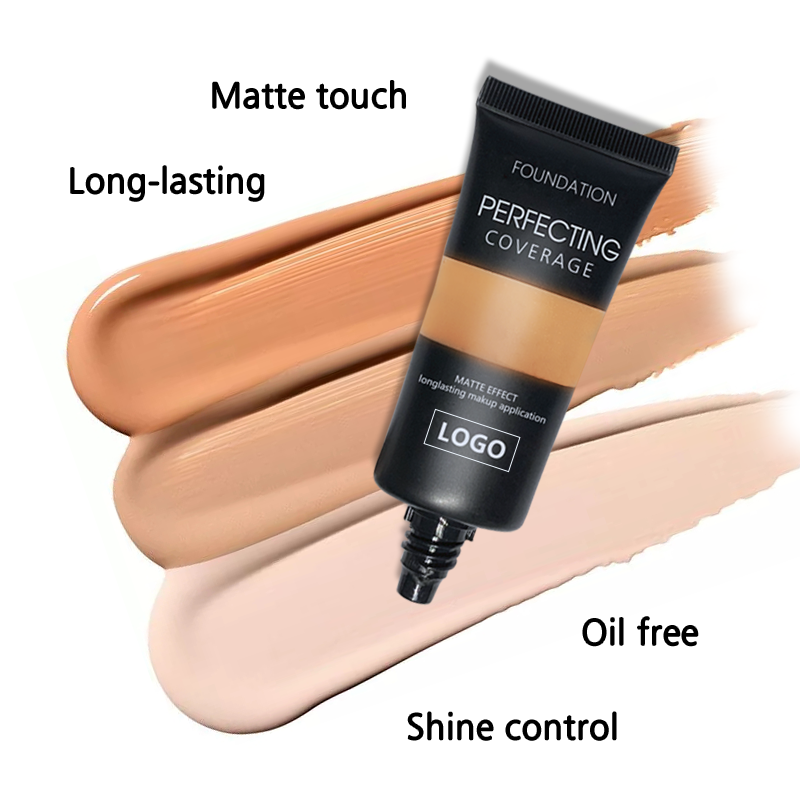 Vegan Makeup for Face Custom Professional Private Label Dark Colors Waterproof Full Coverage liquid Foundation for Black Women