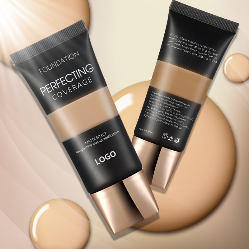 Vegan Makeup for Face Custom Professional Private Label Dark Colors Waterproof Full Coverage liquid Foundation for Black Women