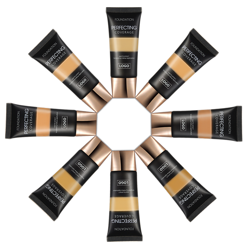 Vegan Makeup for Face Custom Professional Private Label Dark Colors Waterproof Full Coverage liquid Foundation for Black Women