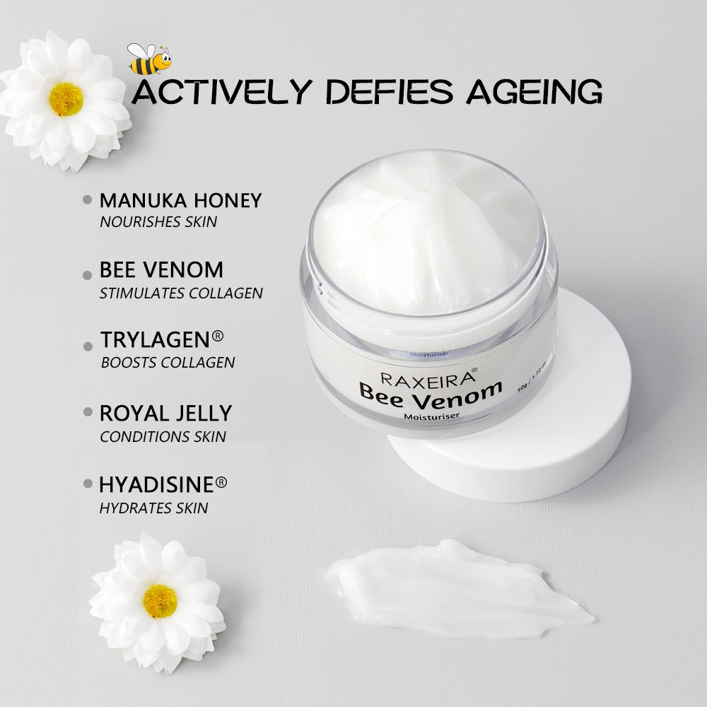 Private Label Antiag Moisturiser Hyadisineg Manuka Honey Royal Jelly Tighten Bee Venom Anti Aging Face Cream