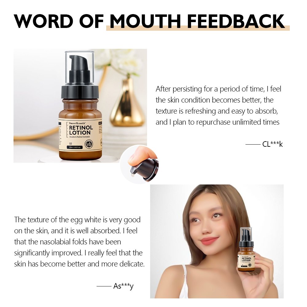 VIBRANT GLAMOUR Retinol Cream Anti Aging Firming Reducing Fine Lines Whitening retinol face lotion