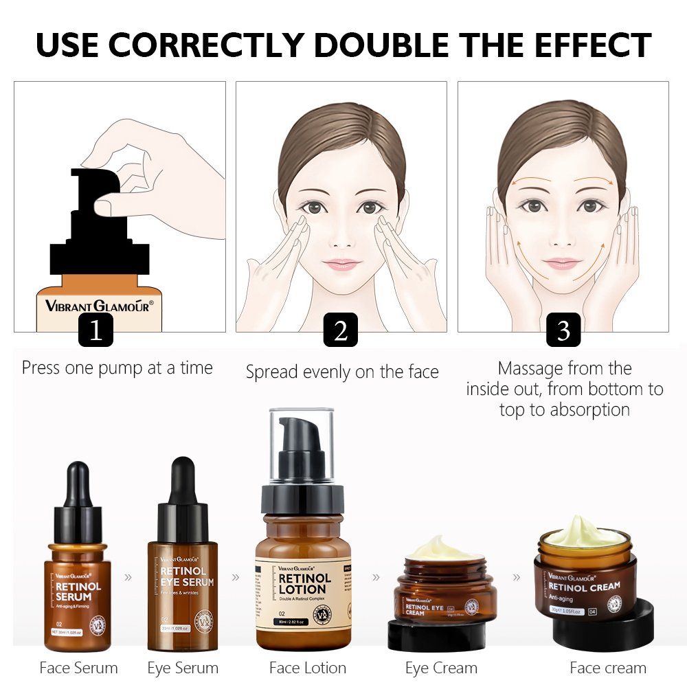 VIBRANT GLAMOUR Retinol Cream Anti Aging Firming Reducing Fine Lines Whitening retinol face lotion