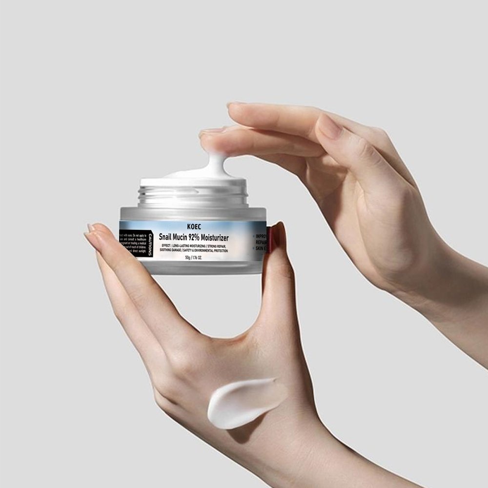 Face Snail Mucin 92% Moisturizer Cream Day and Night Skin Moisturizing Anti Aging Reduce Wrinkles Fine lines