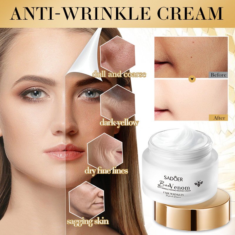 Bee venom anti wrinkle firming nourishing skin beautifying and moisturizing face cream