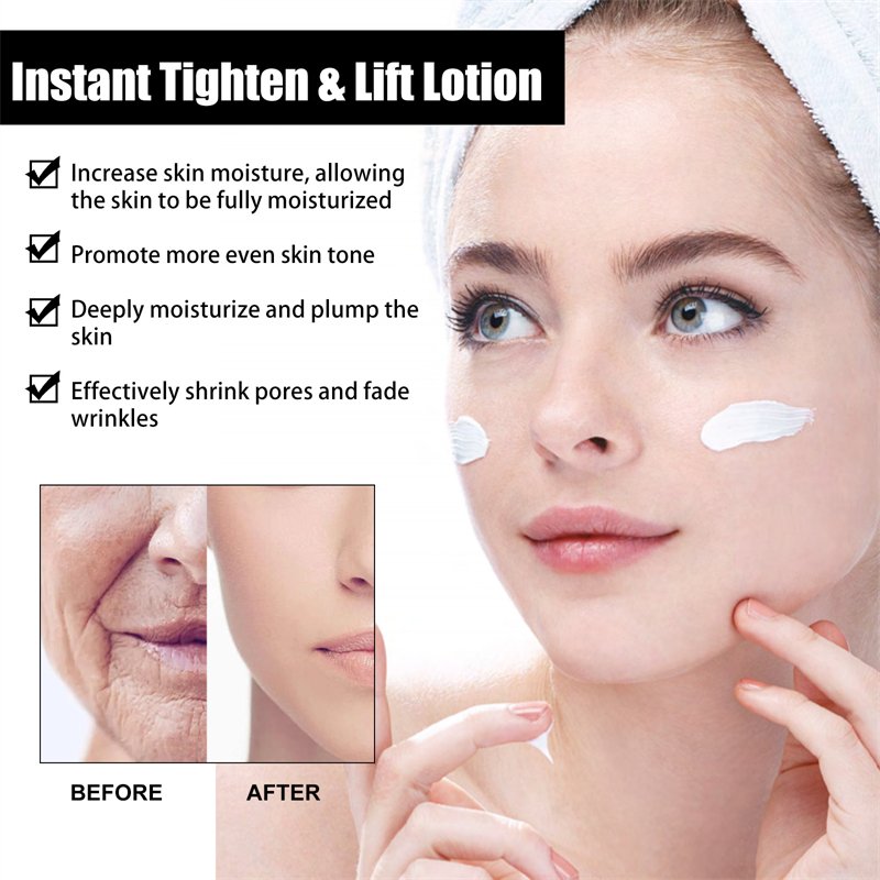 EELHOE instant tighten lift lotion essence oil moisturizing plumping firming pores shrinking wrinkles fading lift face cream