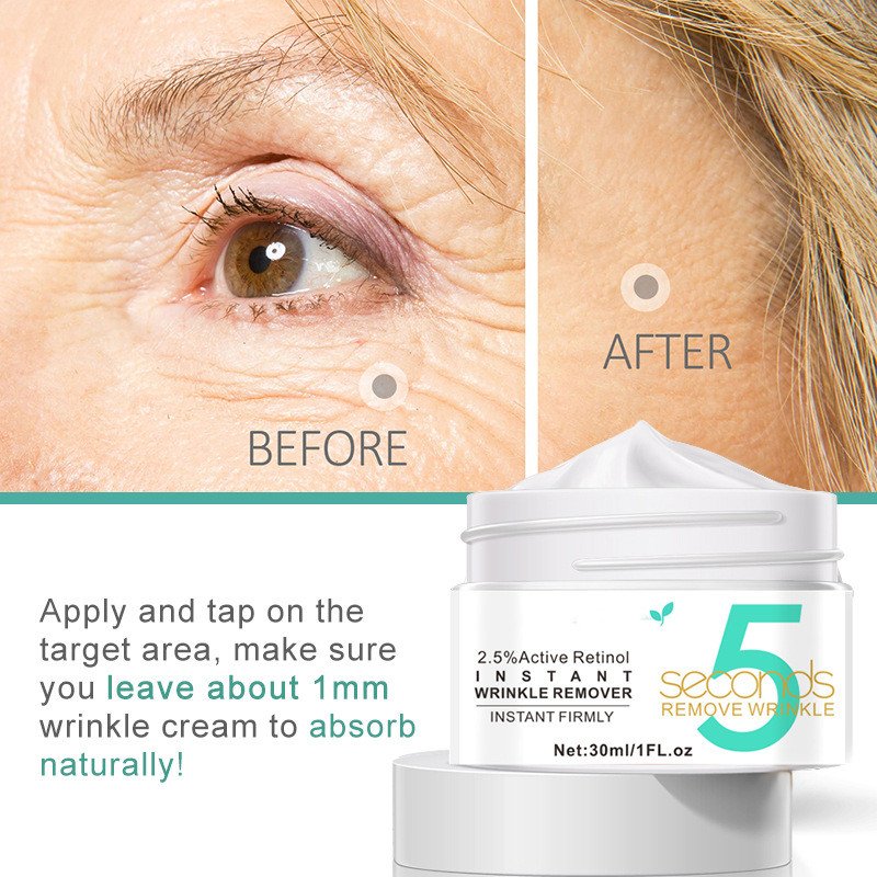 Private label active retinol instant wrinkle remover cream 5 seconds lifting firming anti aging face cream