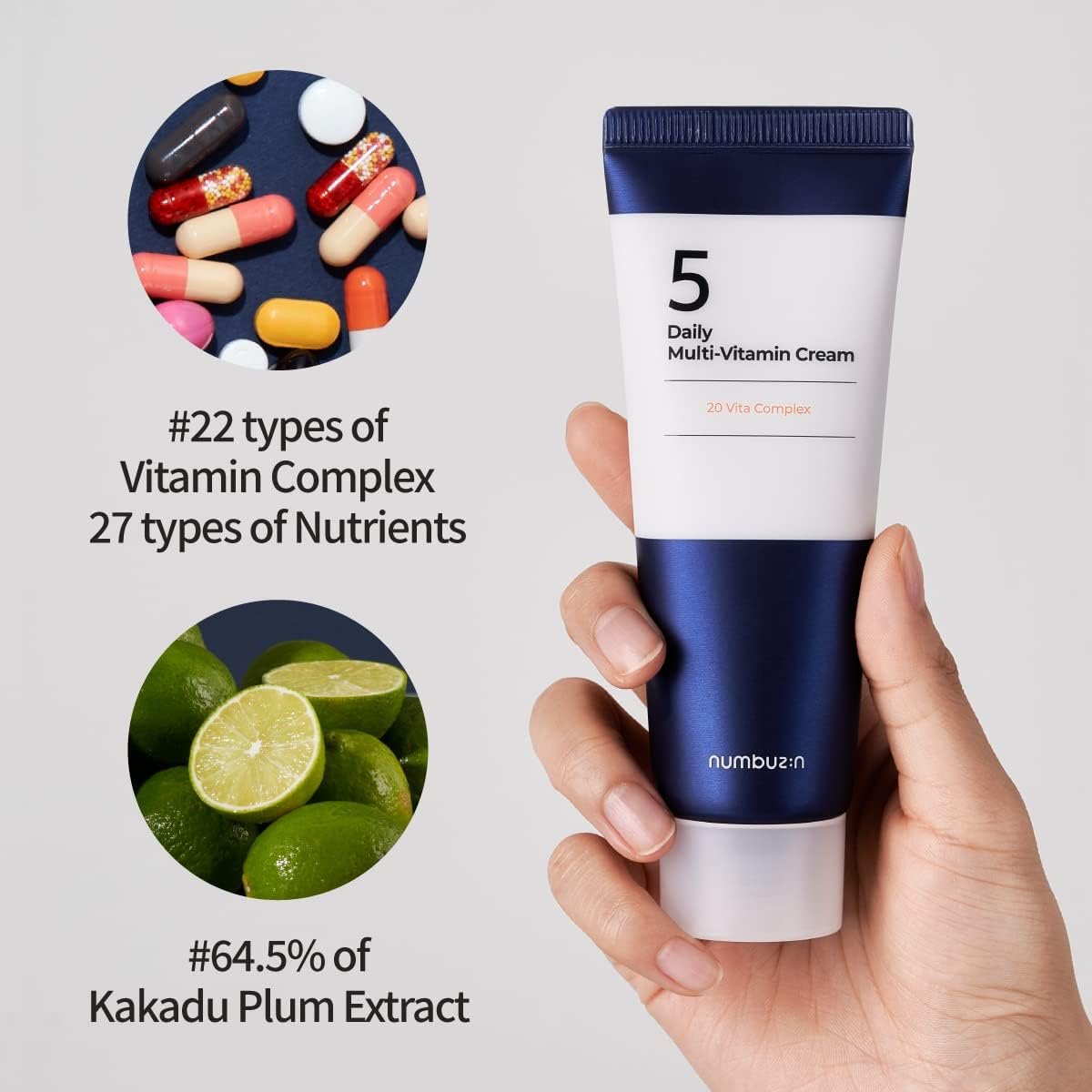 Korean Skin Care Face Cream Numbuzin No.5 Daily Multi-Vitamin Cream 60ml