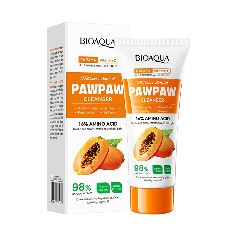 BIOAOUA Hot selling whitening exfoliating gentle cleansing of pores papaya vitamin C body scrub cream