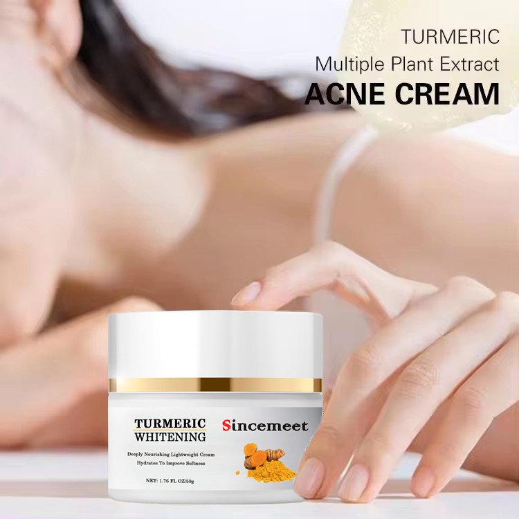 Low MOQ Customized Brightening Whitening Vitamin C Turmeric Face Cream Anti Aging Anti Spot Ginger Face Cream