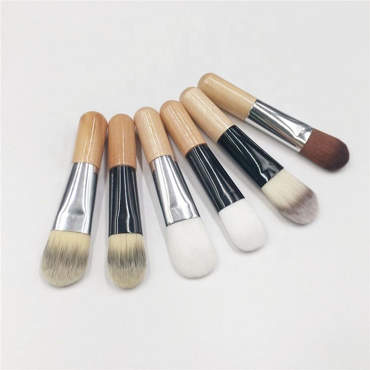 Mini Wood Handle Face Makeup Brushes Mask Brushes Liquid Foundation Cream Skin Care Beauty Tool