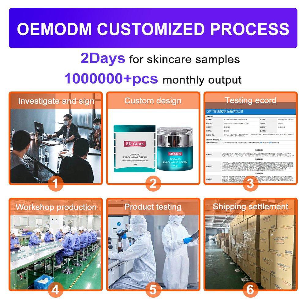 Organic Exfoliaing Cream Premium Glutathione Whitening Bleaching Anti-Tache Face Cream private label face cream