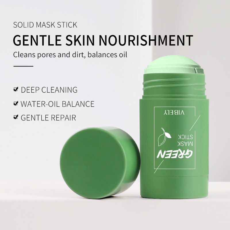 High Quality Face Oil Control Makeup Purifying Cleaning Solid Green Tea Stick Vegan Organic Facial Mask Cream