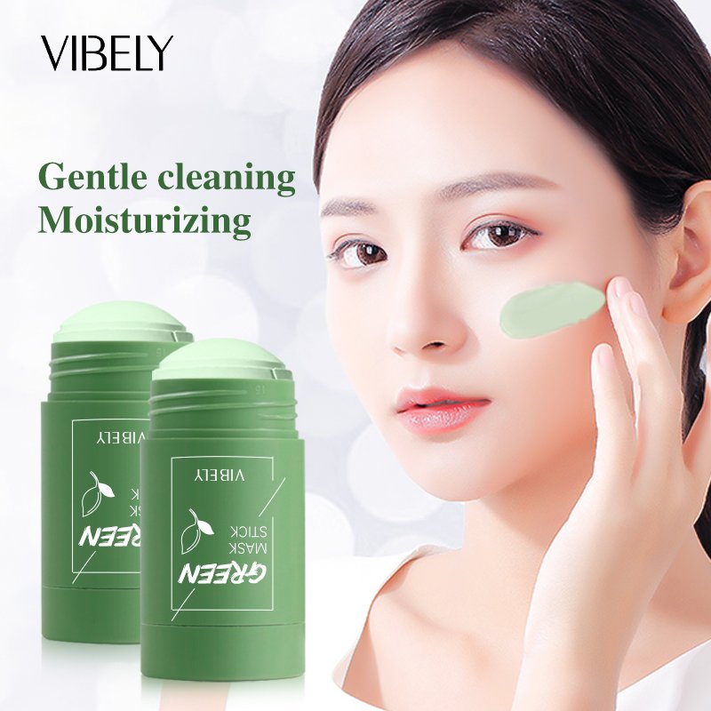 High Quality Face Oil Control Makeup Purifying Cleaning Solid Green Tea Stick Vegan Organic Facial Mask Cream