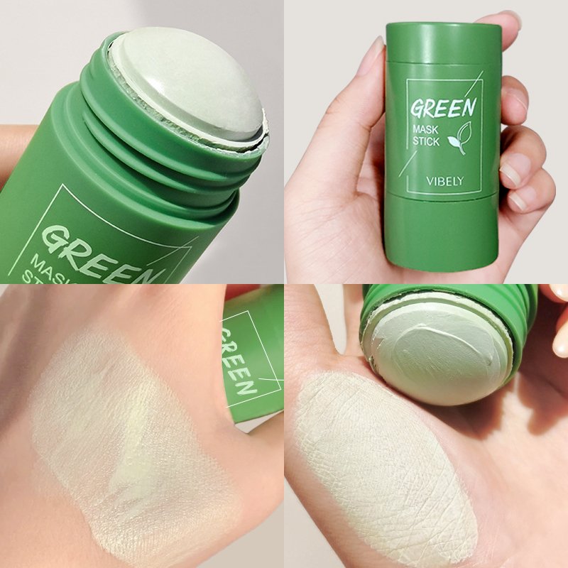 High Quality Face Oil Control Makeup Purifying Cleaning Solid Green Tea Stick Vegan Organic Facial Mask Cream