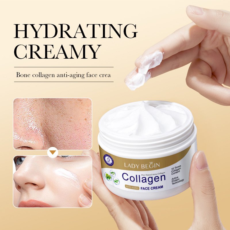 LADYBEGIN Collagen Cream Moisturizing Anti Aging Tightening Facial Cream Brightening Skin Care Face Cream