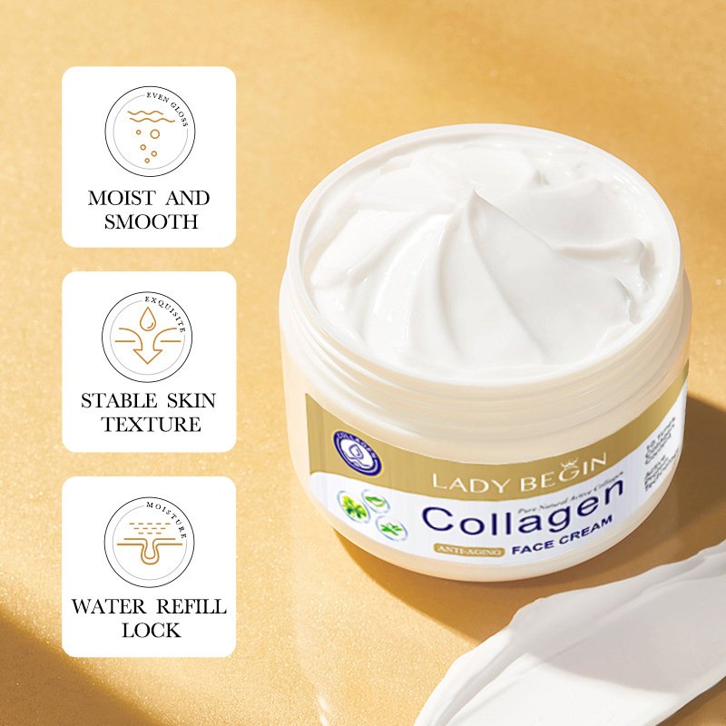 LADYBEGIN Collagen Cream Moisturizing Anti Aging Tightening Facial Cream Brightening Skin Care Face Cream