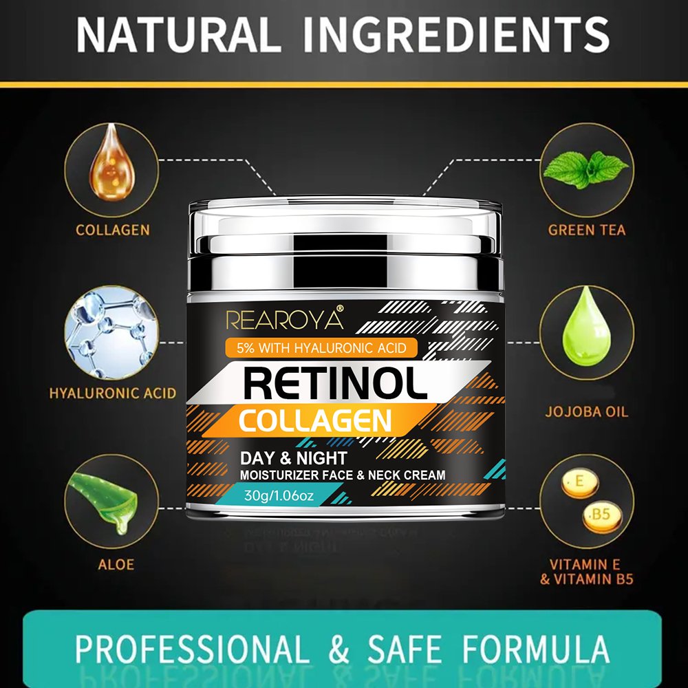 Facial moisturizer containing hyaluronic acid retinol collagen face cream for moisturizing female skin