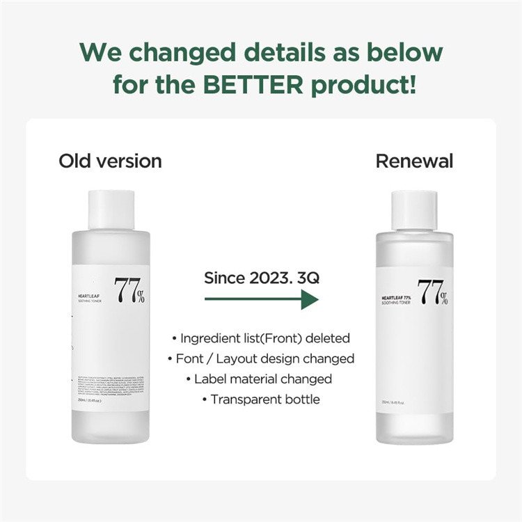 250ml 8.45 Fl.Oz I Ph 5.5 Heartleaf 77% Soothing Facial Toner Calming Skin Refreshing Hydrating Purifying Face Skin Trouble Care