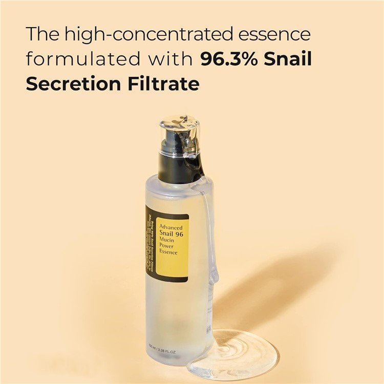 COSRXs Advanced Snail 96 Mucin Power Essence 100mL Face Serum Oil Moisturizing Elasticity Improving Vitamin C Organic