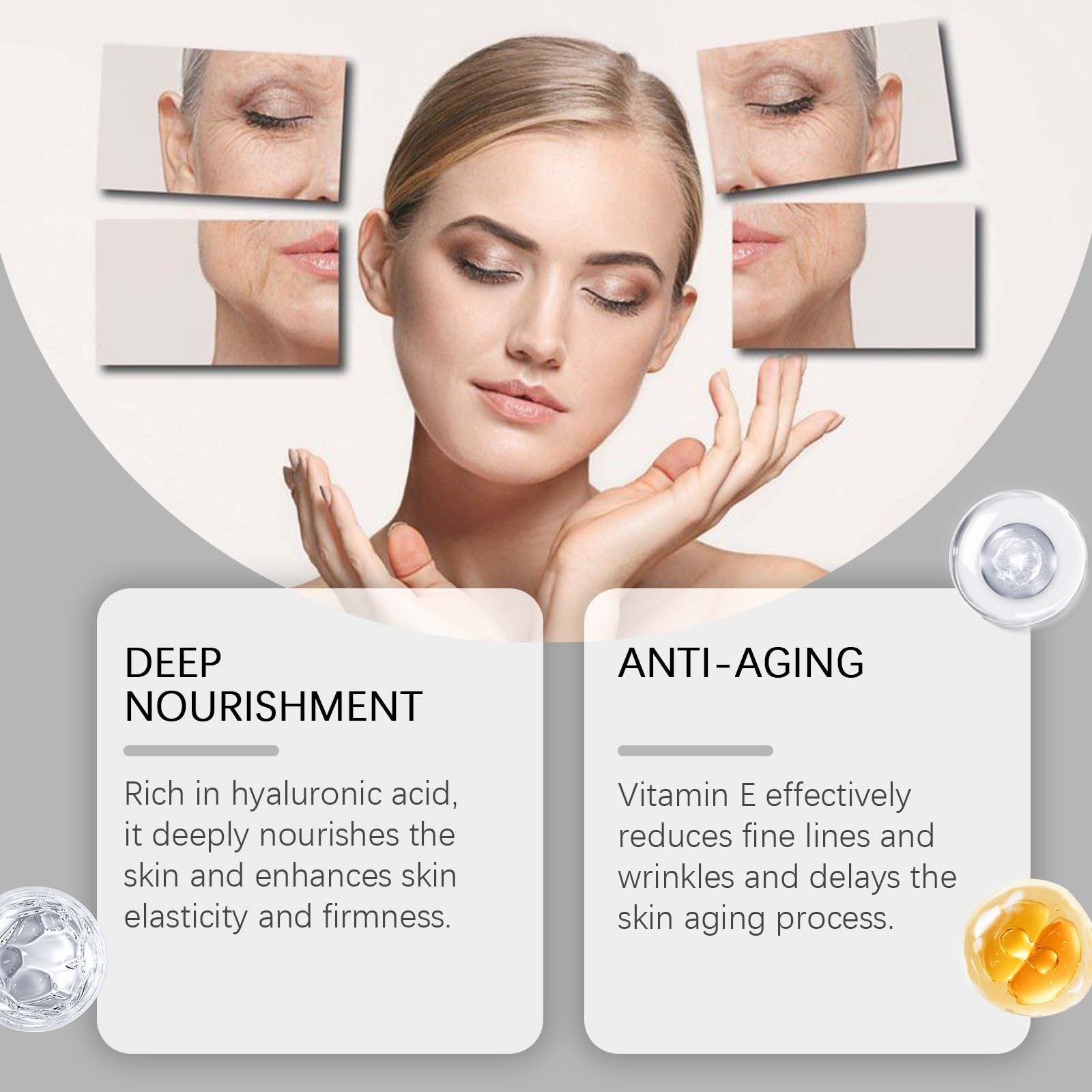 Private label Anti Aging Wrinkle Face Moisturizing VC Retinol Cream Luxury Hyaluronic Acid Anti Wrinkle Face Cream