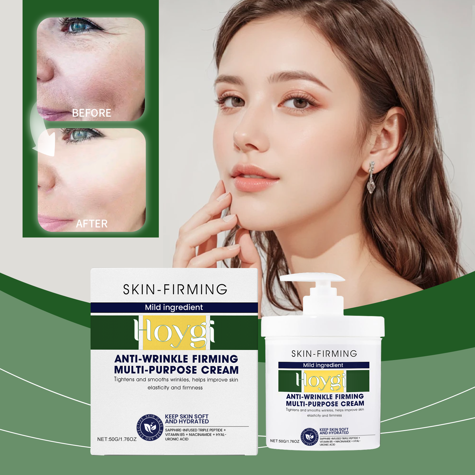 Hoygi Moisturizing Facial Cream Nourishing Repair Moisturizing Cream Smoothing Hydrating Face Cream