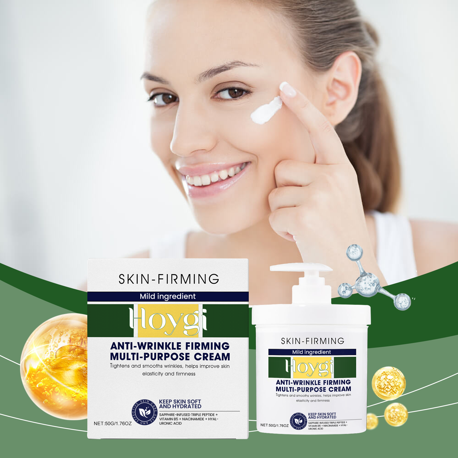 Hoygi Moisturizing Facial Cream Nourishing Repair Moisturizing Cream Smoothing Hydrating Face Cream