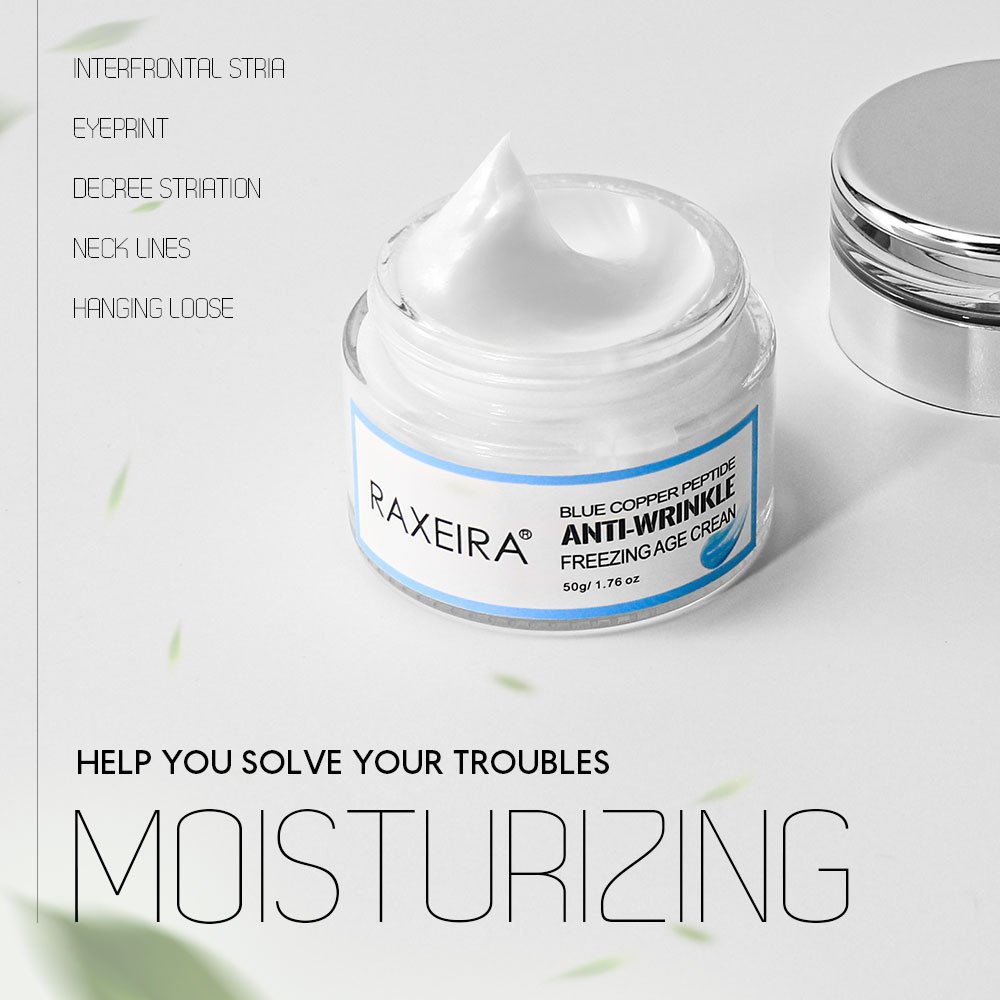 Private Label Sodium Hyaluronate Glycerin Skin Tightening Anti-Wrinkle Hydrating Copper Peptide Face Cream