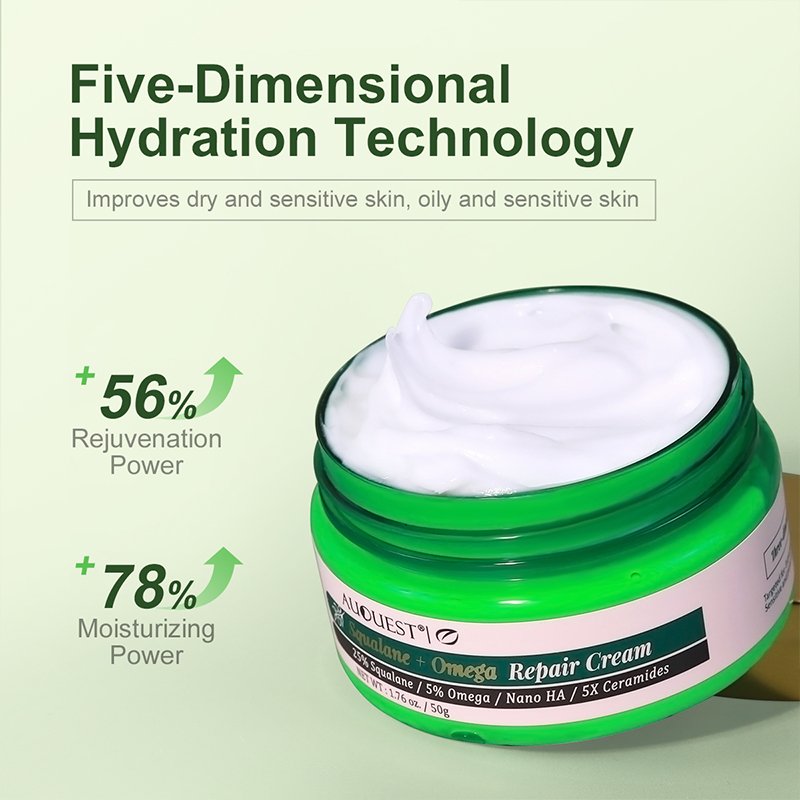 Hot selling Omega repair cream Private label organic Intense Hydration Moisturizer Repair Remove Wrinkles face Cream