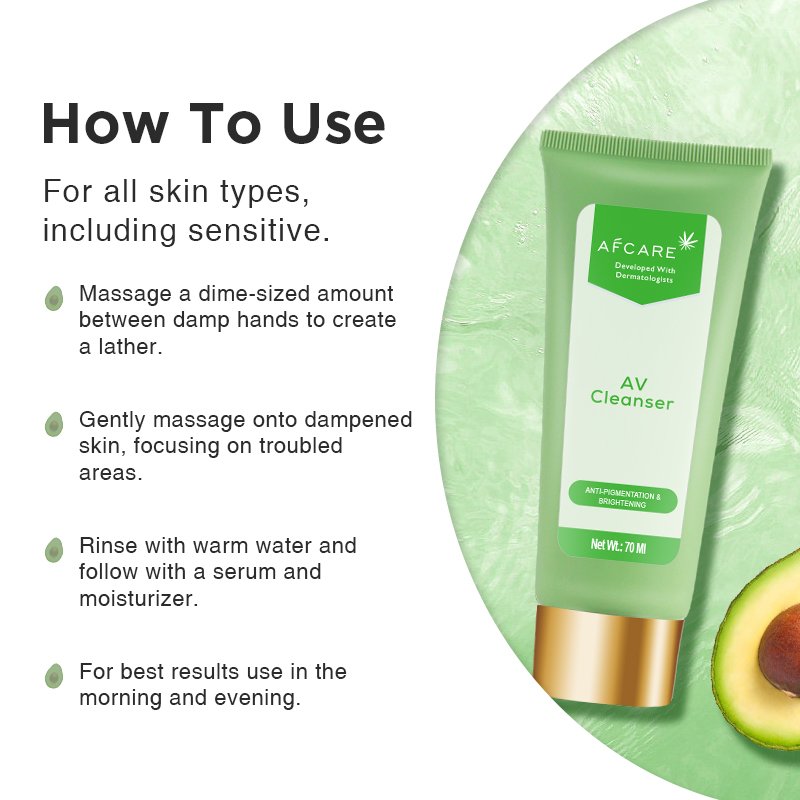 Salicylic acid Facial Cleanser Sulfate-free Moisturizing & Pore Shrinking and Avocado & Vitamin E Cleanser for Face Korean