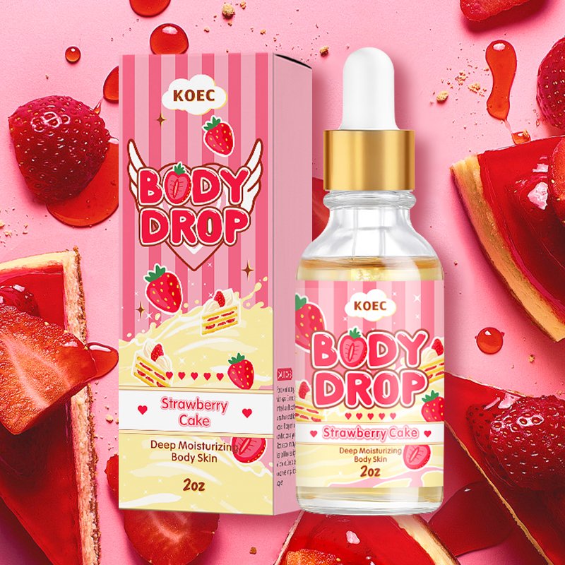 KOEC Strawberry Body Juice Oil Wholesale Moisturizing Firming Pure Essential Oil for Face&Body Massage Nourishing Peach Body Oil