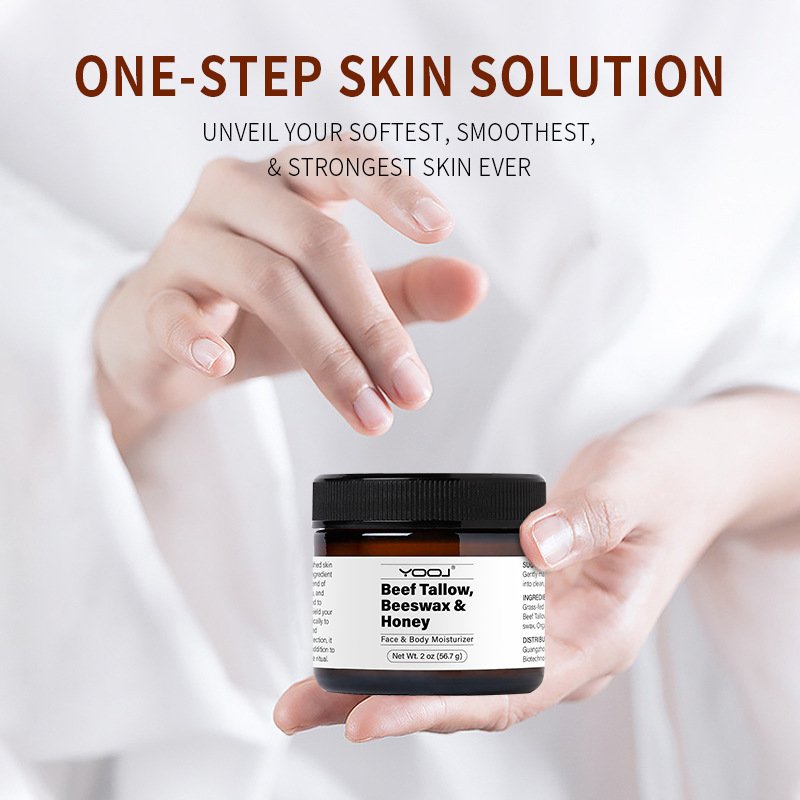 Grass-fed Beef Tallow Body Butter Sensitive Skin Beeswax & Honey Natural Face & Body Beef Tallow Moisturizer Cream