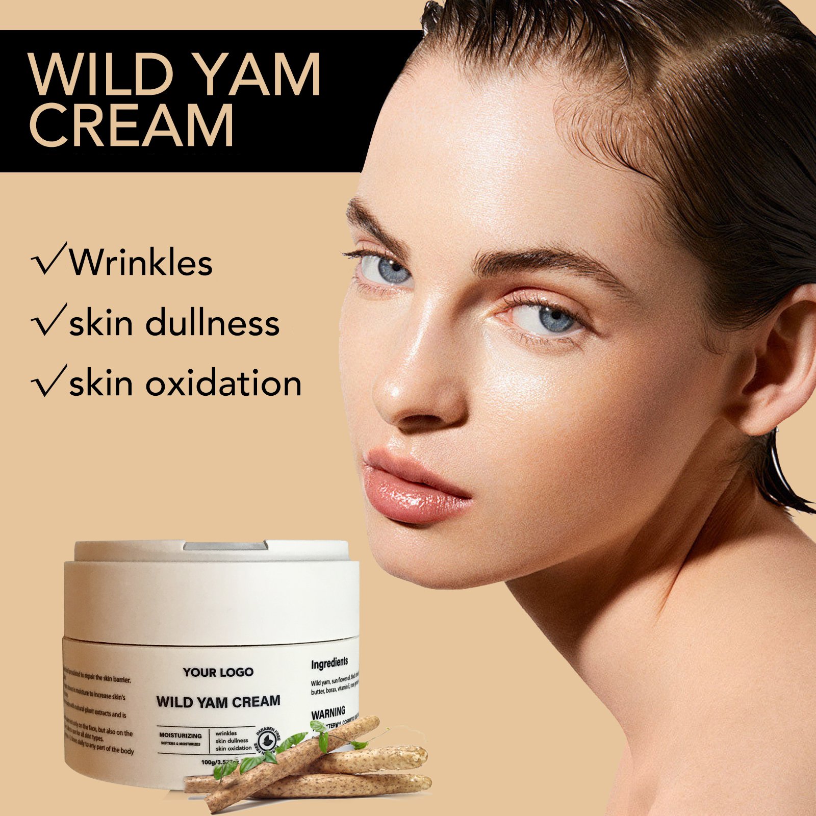 Wholesale Hot Sale Skin Moisturizer Anti Aging Face Wrinkle Remover Cream Wild Yam Cream nourishing face cream