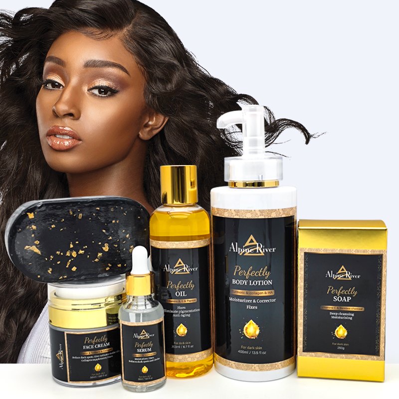 Private Label Luxury Organic Vitamin C Body Lotion Care Products Repair face cream Skin Care Set