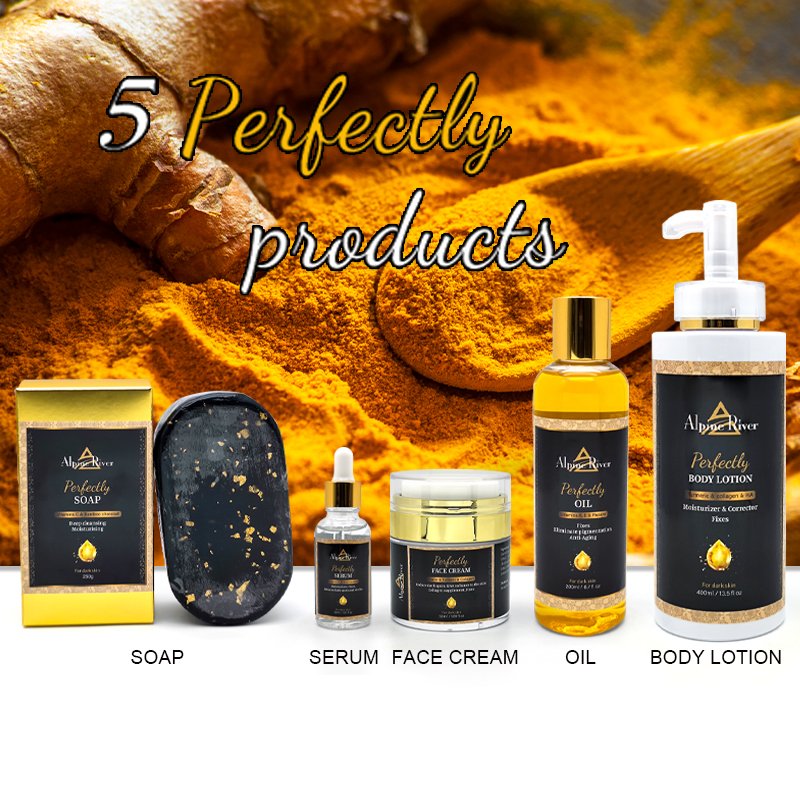 Private Label Luxury Organic Vitamin C Body Lotion Care Products Repair face cream Skin Care Set