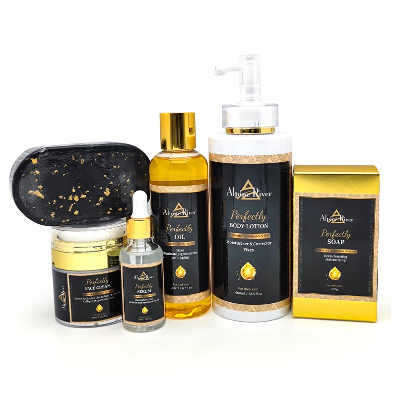 Private Label Luxury Organic Vitamin C Body Lotion Care Products Repair face cream Skin Care Set