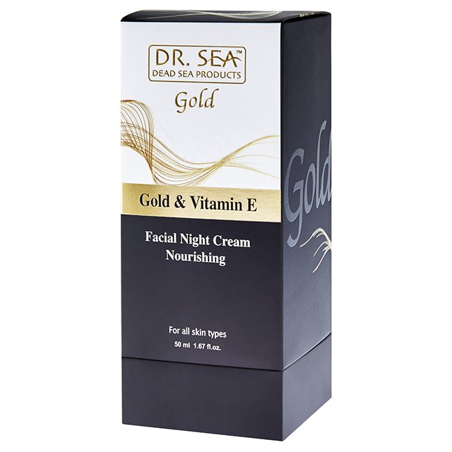 Nourishing Gold Vitamin E Infused Revitalizing Night Cream Moisturizer for Skincare Facial Treatment Lotion Lightening Effect