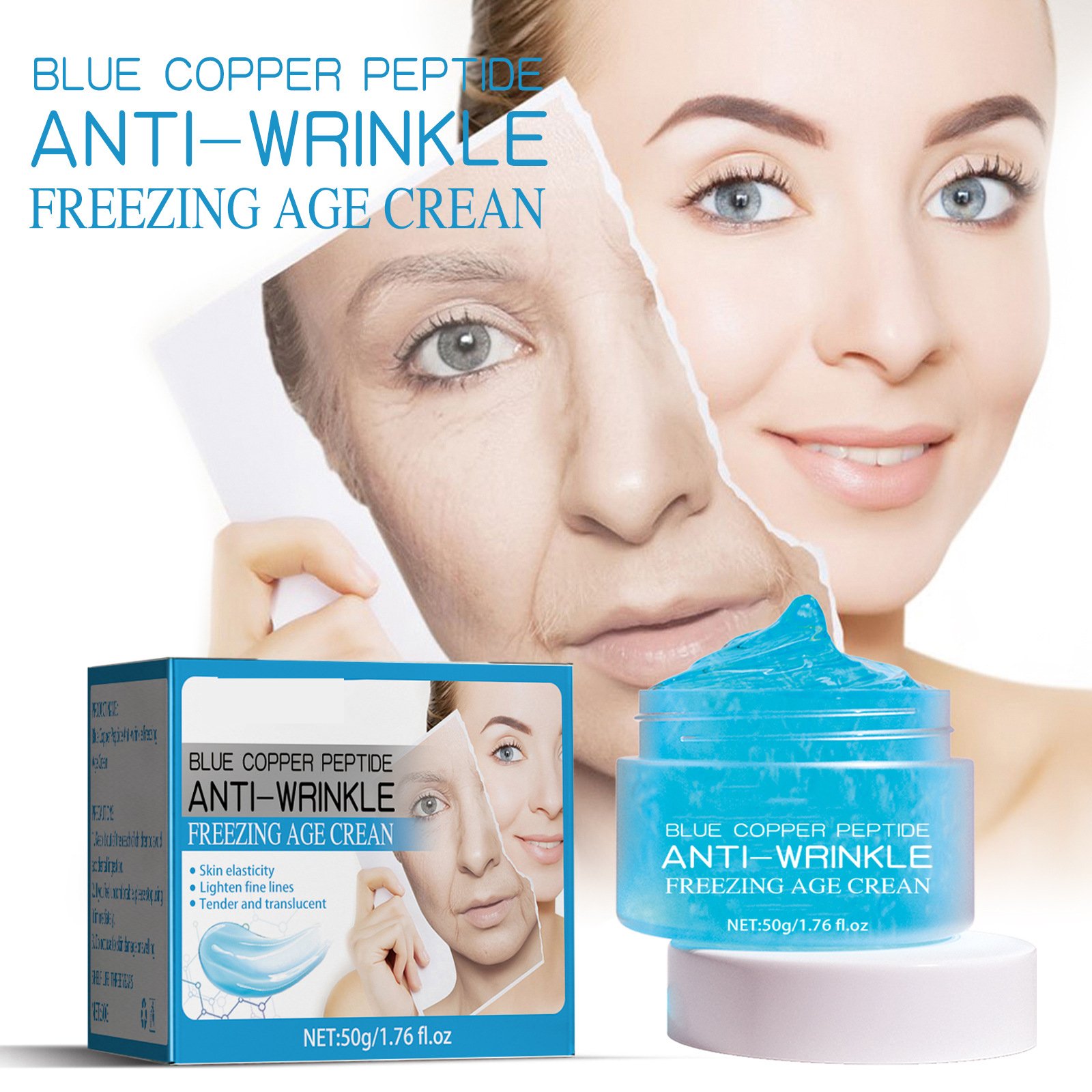Blue Copper Peptide Anti Aging Cream And Wrinkles Face Cream