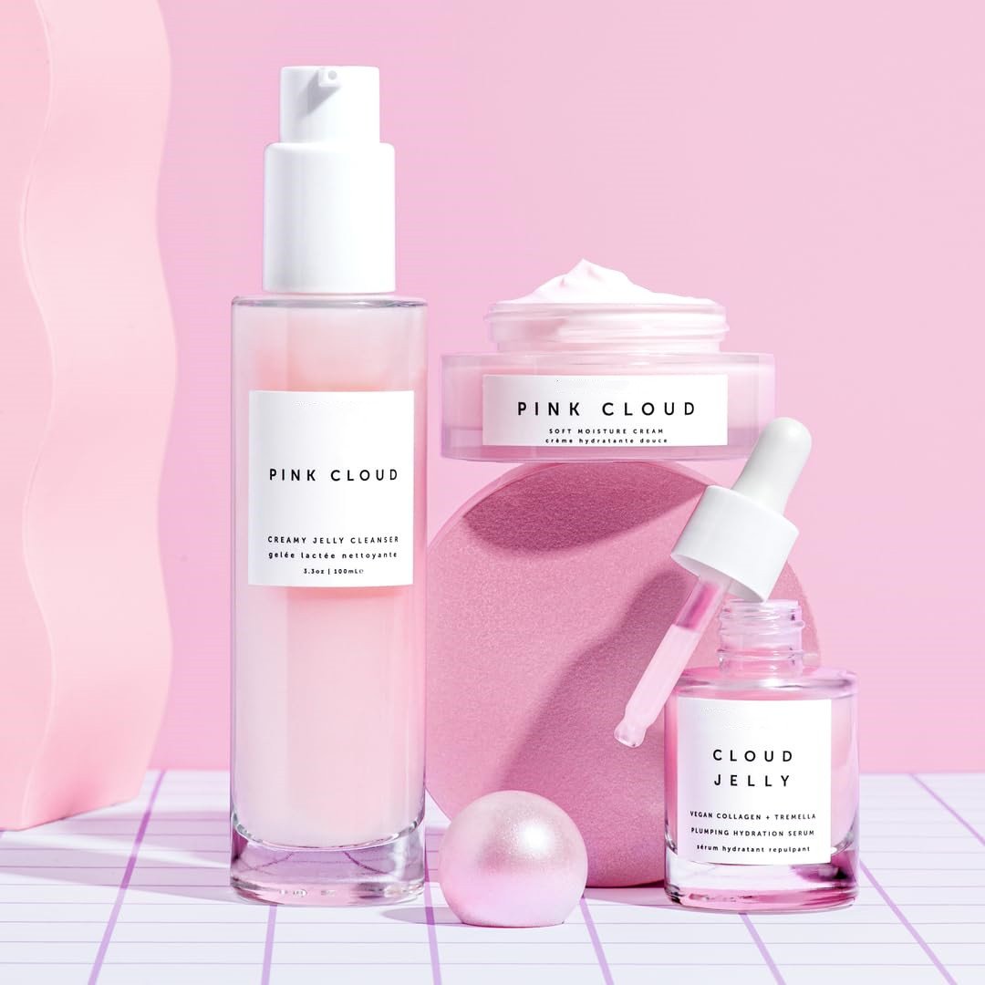 Private Label Pink Cloud Plumping Hydrating Smoothing Best Face Cream for Fair Skin Glowing Skin with Tremella Mushroom