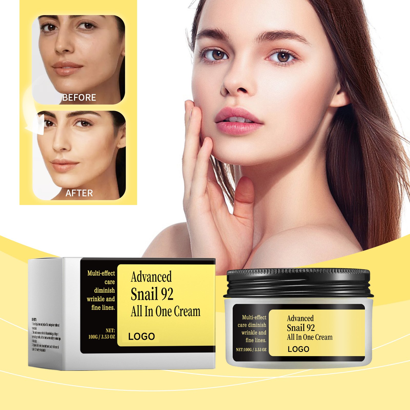 Best Anti-aging Firming Lifting Moisturizing Remove Wrinkles Face cream Advanced snail 92% All In One Face cream