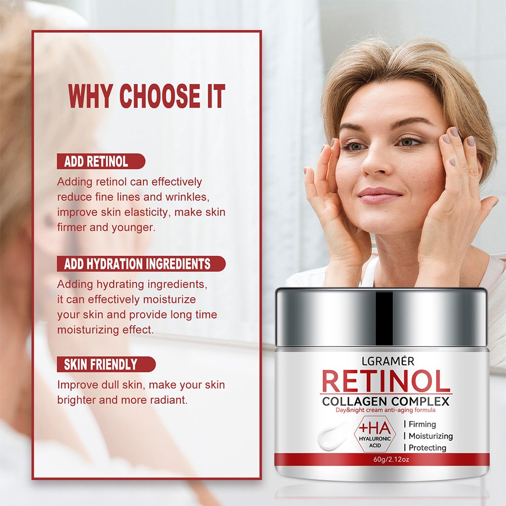 Facial Cream Anti Wrinkle Lightening Fine Lines Tightening Pore Moisturizing Anti Aging Retinol Collagen Complex Face Cream